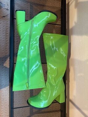 Green Go go Boots